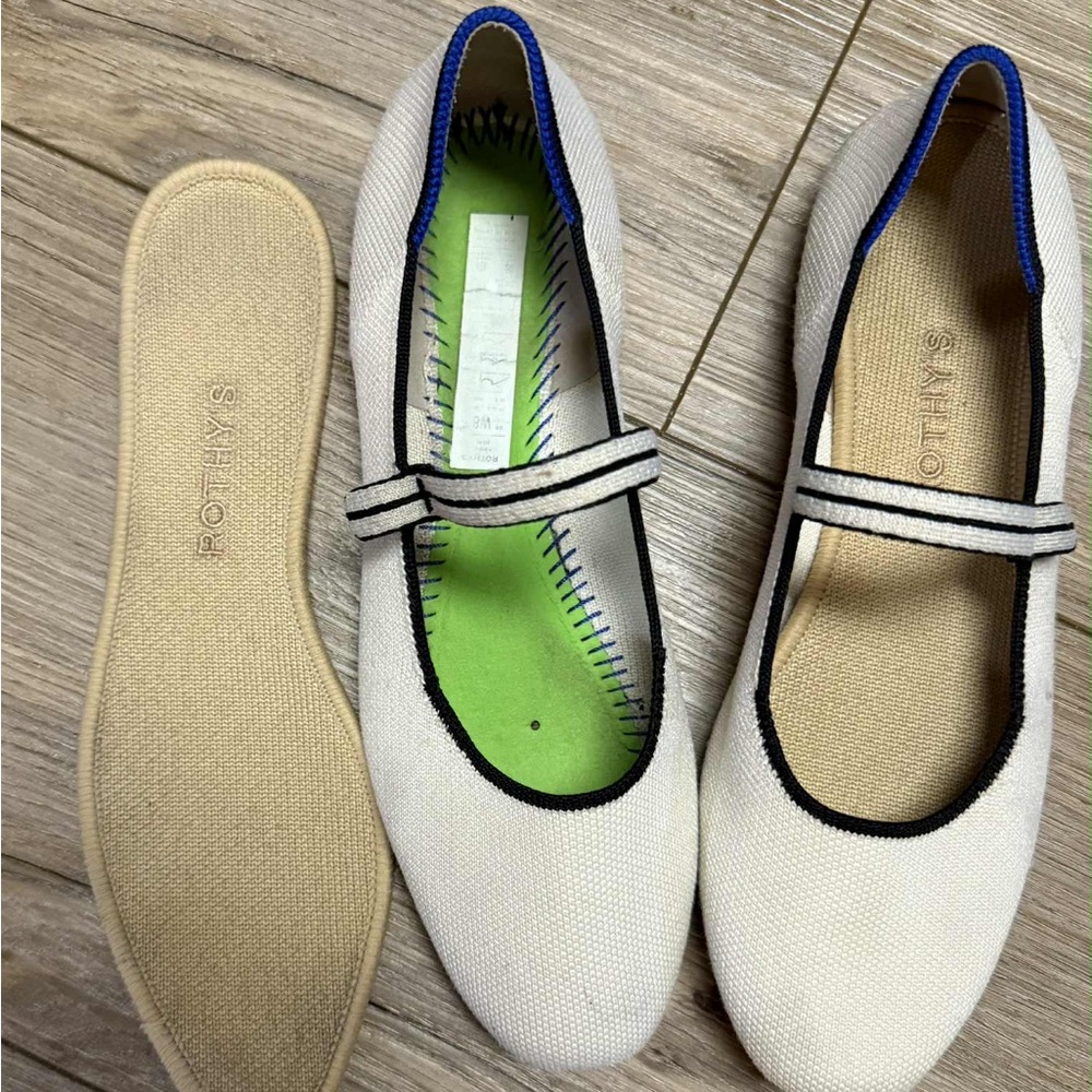 Stylish White Mary Jane Flats - Picture 7 of 7